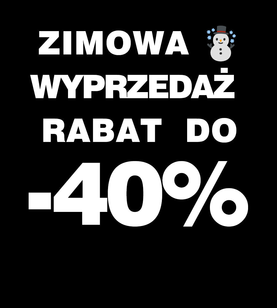 Napis Zimowa Wyprzedaż i rabat do 40%