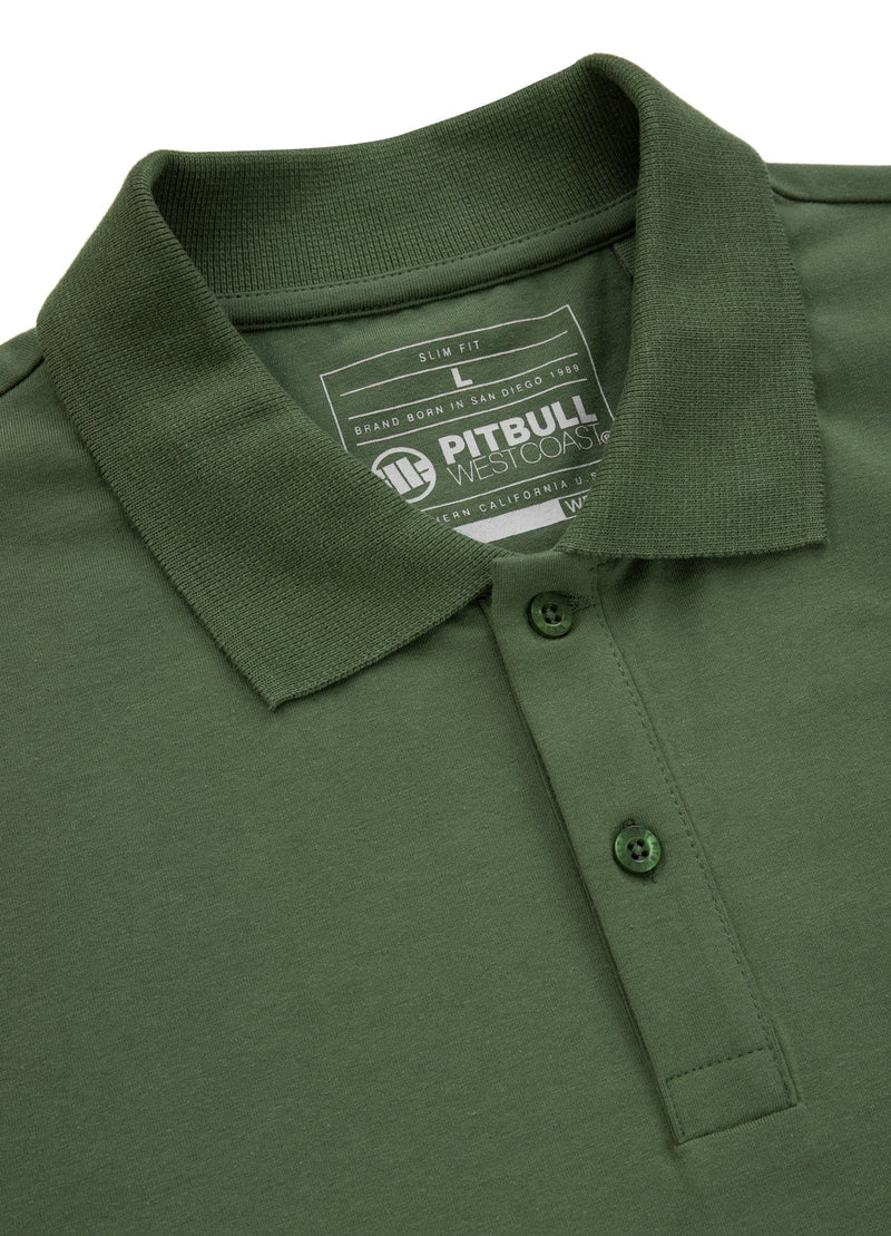 Koszulka POLO SLIM FIT SMALL LOGO 210 Oliwkowa - kup z Pitbull West Coast Oficjalny Sklep 