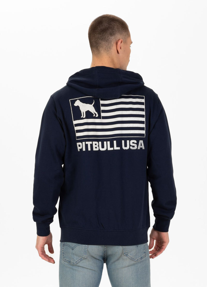 Bluza męska rozpinana z kapturem Terry Pitbull USA