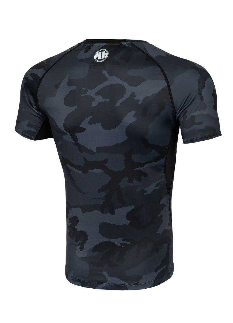 Rashguard Performance Pro plus All Black Camo Small Logo