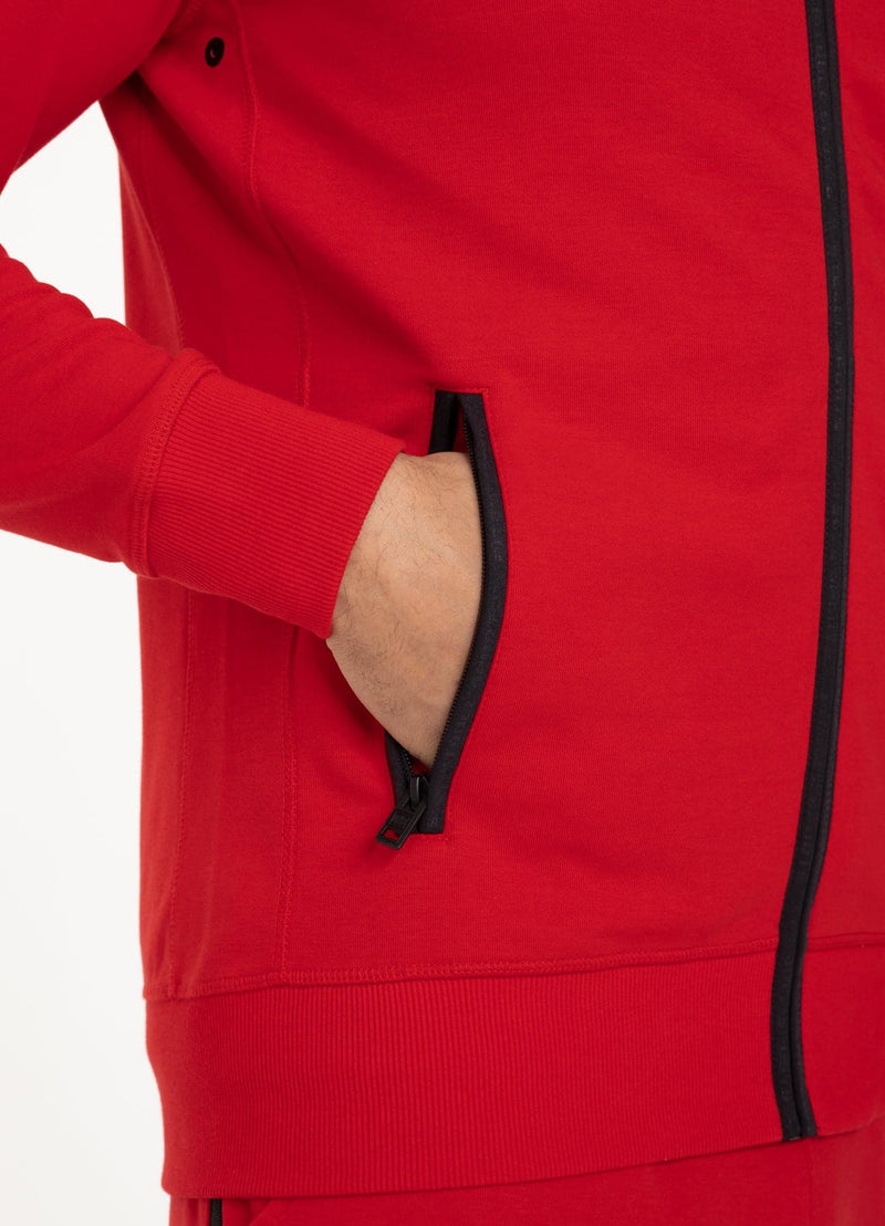 Bluza rozpinana z kapturem HARRIS Czerwona - kup z Pit Bull West Coast Oficjalny Sklep 