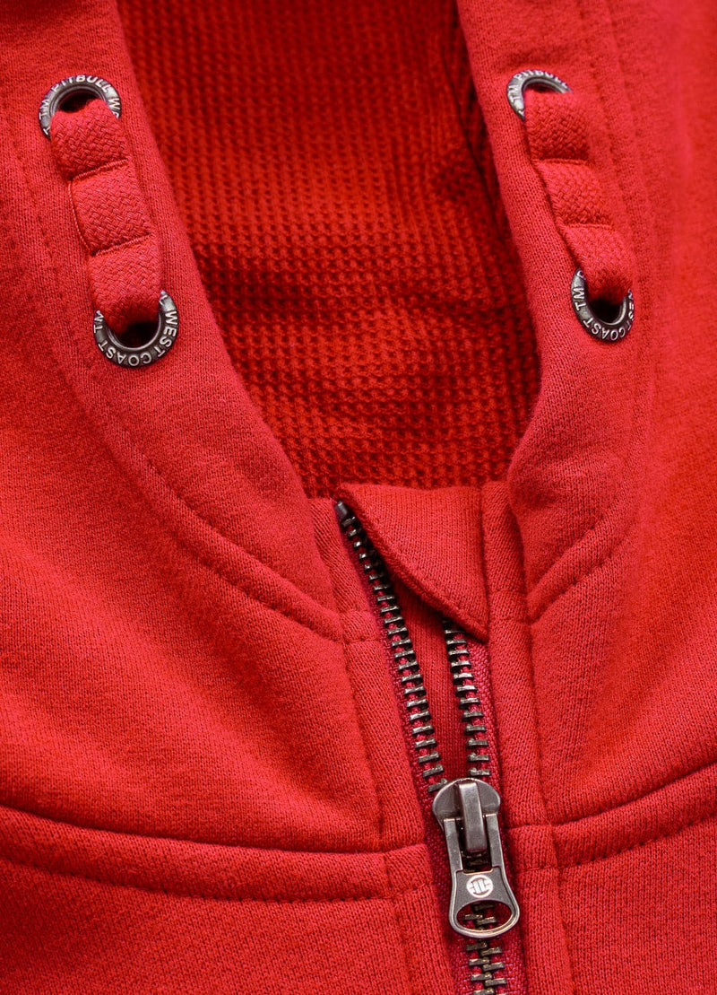 Dziecięca rozpinana bluza z kapturem HILLTOP JUNIOR Ognistoczerwona - kup z Pit Bull West Coast Oficjalny Sklep 