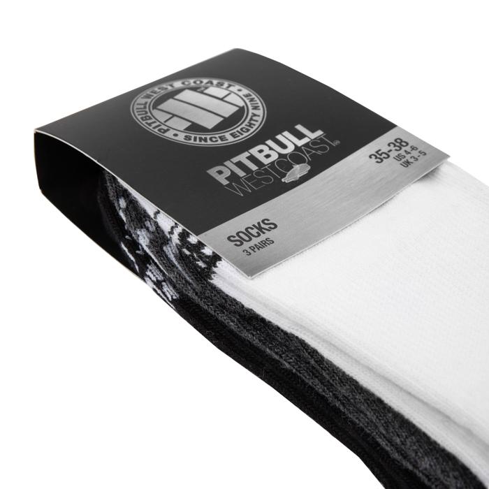 Skarpety Pad2 TNT Cienkie 3pack Biały/Charcoal/Czarny - kup z Pit Bull West Coast Oficjalny Sklep 