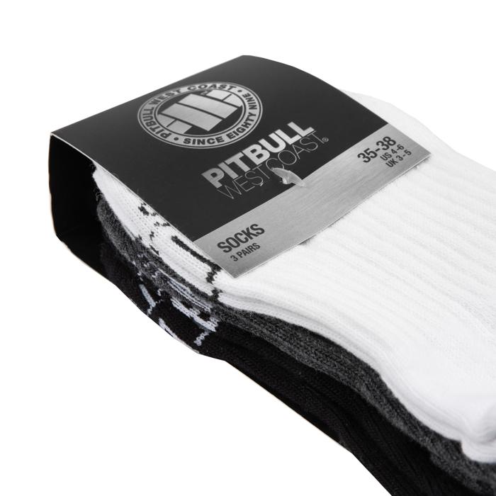 Skarpety Pad TNT 3pack Biały/Charcoal/Czarny - kup z Pit Bull West Coast Oficjalny Sklep 